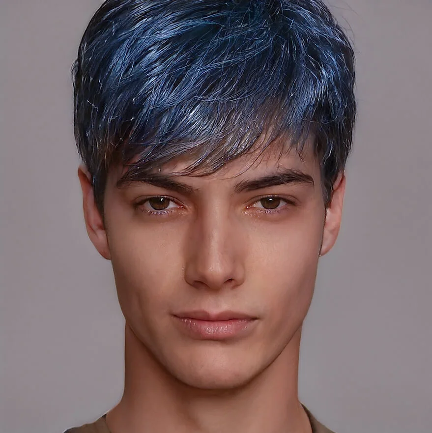 AI Hairstyle Per Colore Blu